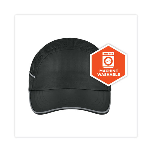 Image of Ergodyne® Skullerz 8955 Lightweight Bump Cap Hat, Long Brim, Black, Ships In 1-3 Business Days