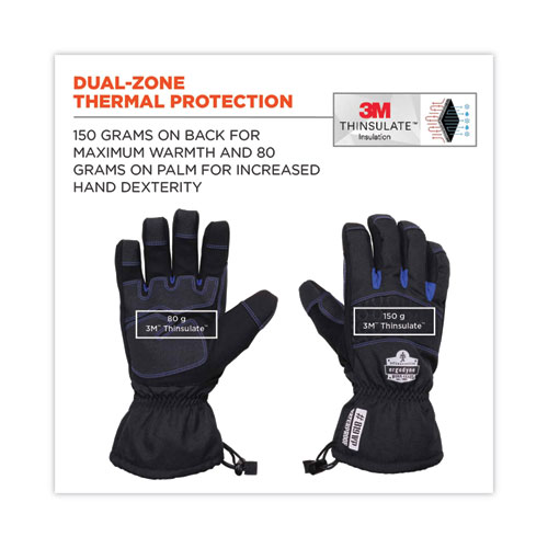 ProFlex 819WP Extreme Thermal WP Gloves, Black, Large, Pair, Ships in 1-3 Business Days