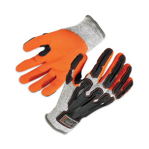 Image of Ergodyne® Proflex 922Cr Nitrile Coated Cut-Resistant Gloves, Gray, 2X-Large, Pair, Ships In 1-3 Business Days