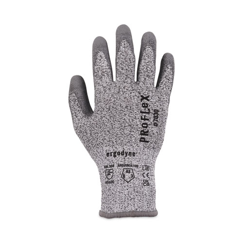 Image of Ergodyne® Proflex 7030 Ansi A3 Pu Coated Cr Gloves, Gray, X-Large, Pair, Ships In 1-3 Business Days