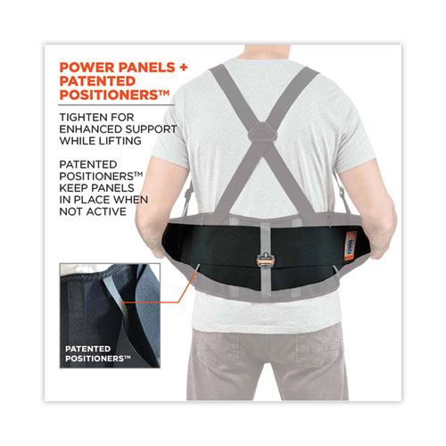Image of Ergodyne® Proflex 2000Sf High-Performance Spandex Back Support Brace, 4X-Large, 52" To 58" Waist, Black, Ships In 1-3 Business Days