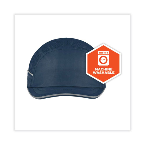 Skullerz 8955 Lightweight Bump Cap Hat, Micro Brim, Navy, Ships in 1-3 Business Days