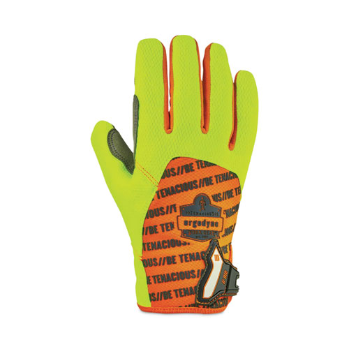 Image of Ergodyne® Proflex 812 Standard Mechanics Gloves, Lime, X-Large, Pair, Ships In 1-3 Business Days