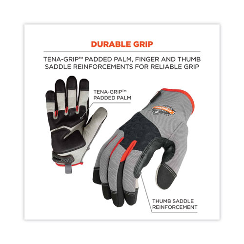 ProFlex 710CR Heavy-Duty CR Gloves, Gray, Small, Pair, Ships in 1-3 Business Days