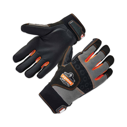 ProFlex 9002 Certified Full-Finger Anti-Vibration Gloves, Black, Medium, Pair, Ships in 1-3 Business Days