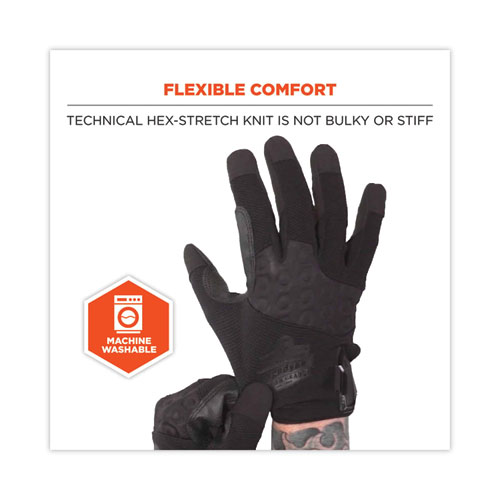 ProFlex 710BLK Abrasion-Resistant Black Tactical Gloves, Black, X-Large, Pair, Ships in 1-3 Business Days