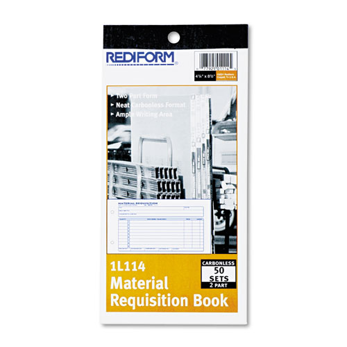 Image of Material Requisition Book, Two-Part Carbonless, 7.88 x 4.25, 50 Forms Total