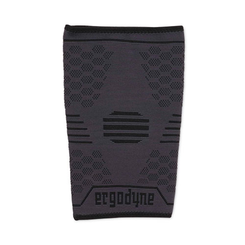 Image of Ergodyne® Proflex 651 Elbow Compression Sleeve, Large, Gray/Black, Ships In 1-3 Business Days