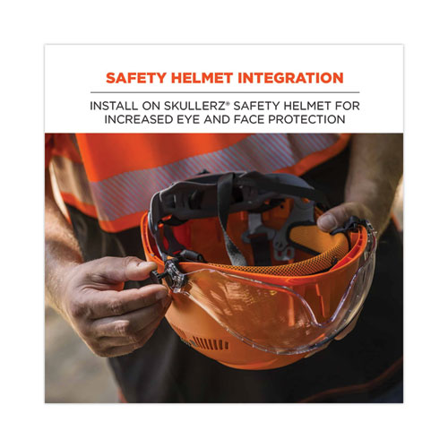 Skullerz 8991 Safety Helmet Visor, Polycarbonate, 6 x 12 x 4, Smoke, Ships in 1-3 Business Days