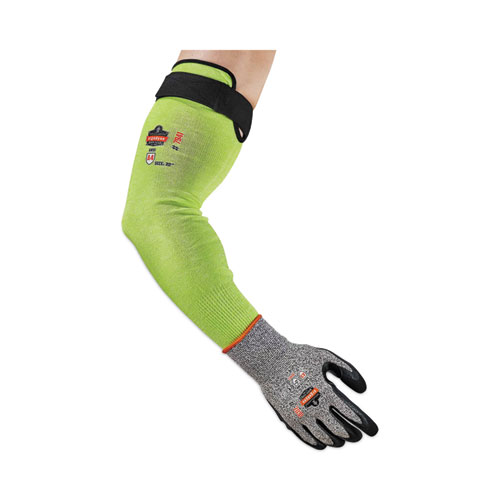 Image of Ergodyne® Proflex 7941-Pr Cr Protective Arm Sleeve, 22", Lime, Pair, Ships In 1-3 Business Days