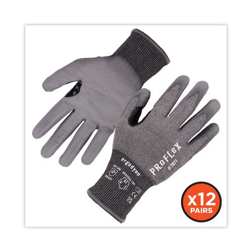 ProFlex 7071 ANSI A7 PU Coated CR Gloves, Gray, Large, 12 Pairs/Pack, Ships in 1-3 Business Days