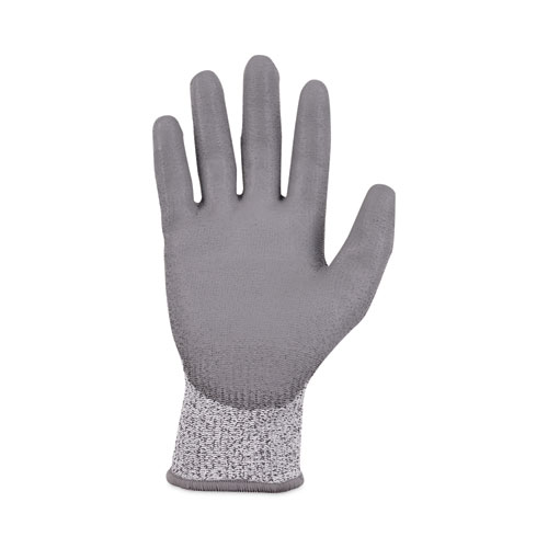 Image of Ergodyne® Proflex 7030 Ansi A3 Pu Coated Cr Gloves, Gray, Medium, Pair, Ships In 1-3 Business Days