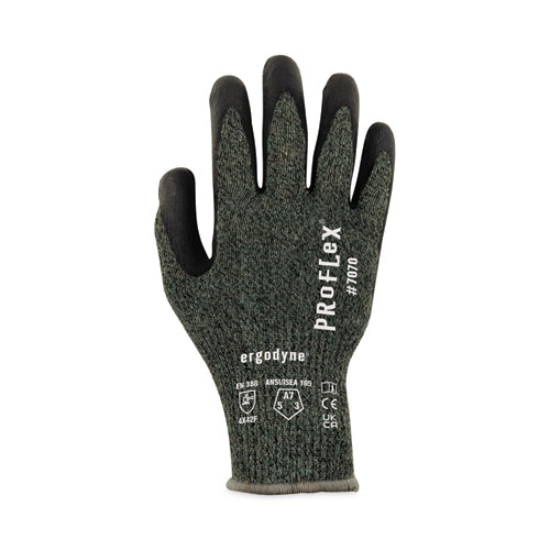 ProFlex 7070 ANSI A7 Nitrile Coated CR Gloves, Green, X-Large, 12 Pairs/Pack, Ships in 1-3 Business Days