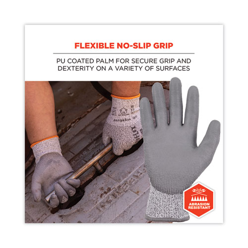 ProFlex 7030 ANSI A3 PU Coated CR Gloves, Gray, Medium, 12 Pairs/Pack, Ships in 1-3 Business Days