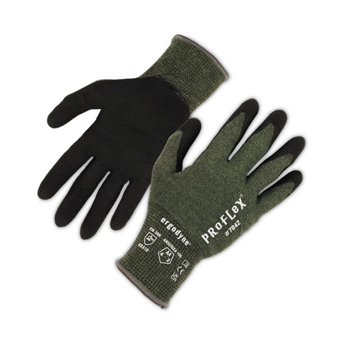 Ergodyne® Proflex 7042 Ansi A4 Nitrile-Coated Cr Gloves, Green, X-Large, 12 Pairs/Pack, Ships In 1-3 Business Days