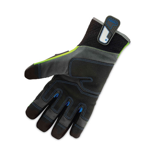 ProFlex 925WP Performance Dorsal Impact-Reducing Thermal Waterprf Gloves, Black/Lime, Large, Pair, Ships in 1-3 Business Days