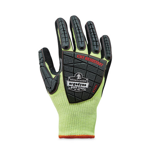 ProFlex 7141 ANSI A4 DIR Nitrile-Coated CR Gloves, Lime, X-Large, Pair, Ships in 1-3 Business Days