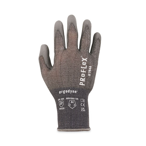 ProFlex 7044 ANSI A4 PU Coated CR Gloves, Gray, X-Large, 12 Pairs/Pack, Ships in 1-3 Business Days