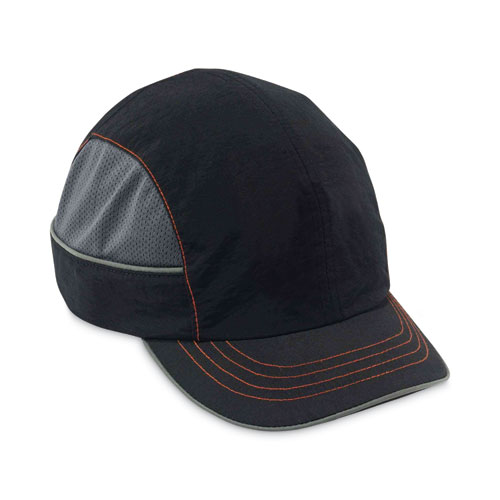 Skullerz 8950XL XL Bump Cap Hat, Short Brim, Black, Ships in 1-3 Business Days