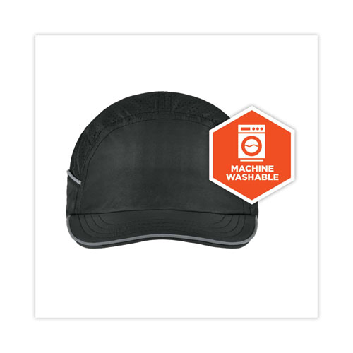 Image of Ergodyne® Skullerz 8955 Lightweight Bump Cap Hat, Short Brim, Black, Ships In 1-3 Business Days