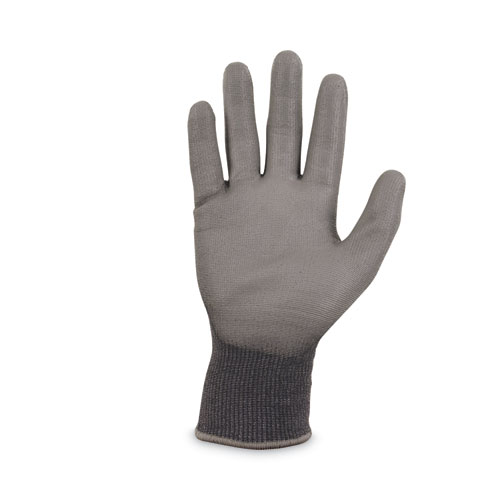 Image of Ergodyne® Proflex 7044 Ansi A4 Pu Coated Cr Gloves, Gray, Medium, 12 Pairs/Pack, Ships In 1-3 Business Days