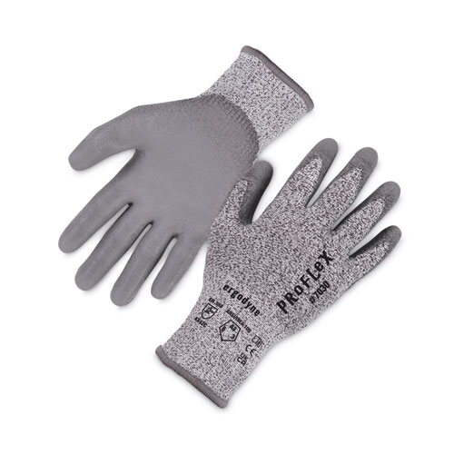 Ergodyne® Proflex 7030 Ansi A3 Pu Coated Cr Gloves, Gray, Medium, Pair, Ships In 1-3 Business Days