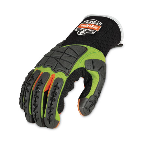 ProFlex 925F(x) Standard Dorsal Impact-Reducing Gloves, Black/Lime, 2X-Large, Pair, Ships in 1-3 Business Days
