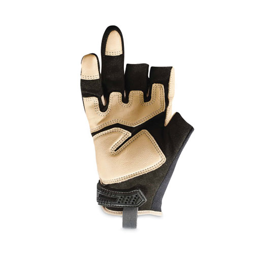 Image of Ergodyne® Proflex 720Ltr Heavy-Duty Leather-Reinforced Framing Gloves, Black, Medium, Pair, Ships In 1-3 Business Days