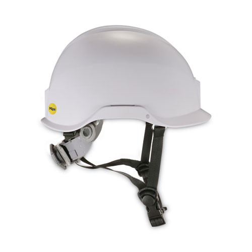 ergodyne® Skullerz 8974-MIPS Class E Safety Helmet with MIPS Elevate Ratchet Suspension, White, Ships in 1-3 Business Days