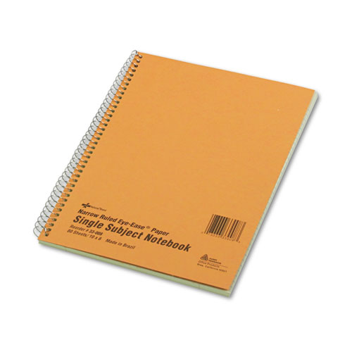 Single-Subject Wirebound Notebooks, 1 Subject, Narrow Rule, Brown Cover, 10 x 8, 80 Sheets | by Plexsupply