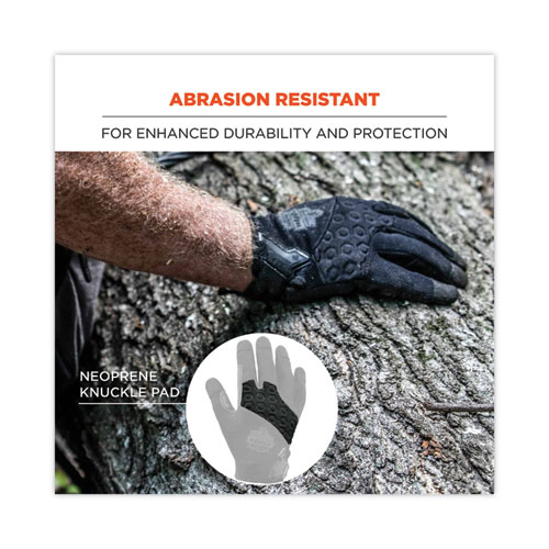 ProFlex 710BLK Abrasion-Resistant Black Tactical Gloves, Black, 2X-Large, Pair, Ships in 1-3 Business Days
