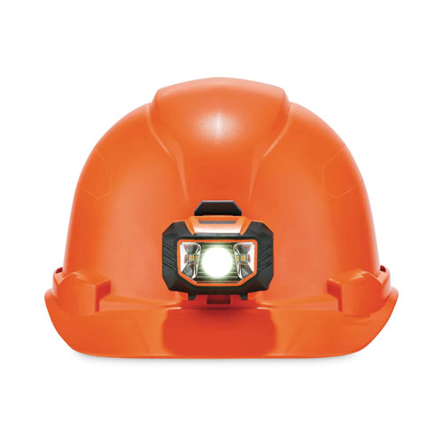 Skullerz 8970LED Class E Hard Hat Cap Style with LED Light, Orange, Ships in 1-3 Business Days
