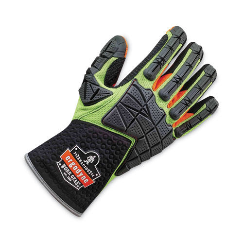 ProFlex 925F(x) Standard Dorsal Impact-Reducing Gloves, Black/Lime, Medium, Pair, Ships in 1-3 Business Days