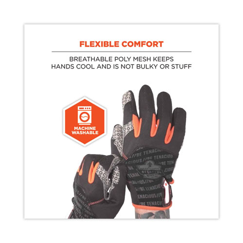 Image of Ergodyne® Proflex 821 Smooth Surface Handling Gloves, Black, Medium, Pair, Ships In 1-3 Business Days