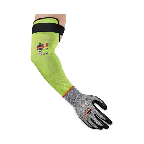 Image of Ergodyne® Proflex 7941-Pr Cr Protective Arm Sleeve, 18", Lime, Pair, Ships In 1-3 Business Days