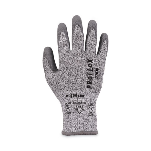 ProFlex 7030 ANSI A3 PU Coated CR Gloves, Gray, Medium, Pair, Ships in 1-3 Business Days