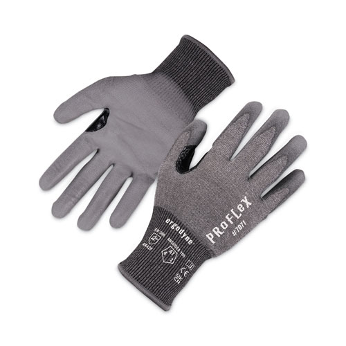ProFlex 7071 ANSI A7 PU Coated CR Gloves, Gray, X-Large, Pair, Ships in 1-3 Business Days