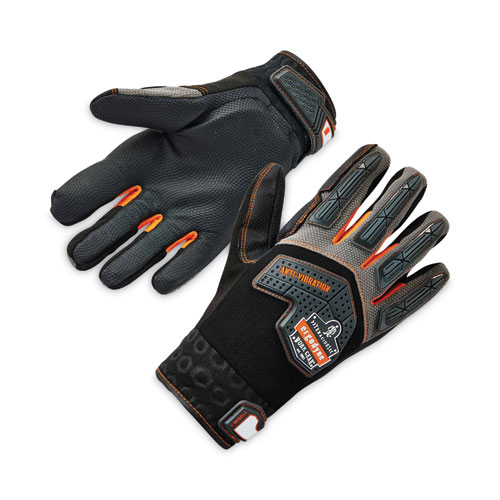 Ergodyne® Proflex 9015F(X) Certified Anti-Vibration Gloves And Dorsal Protection, Black, X-Large, Pair, Ships In 1-3 Business Days