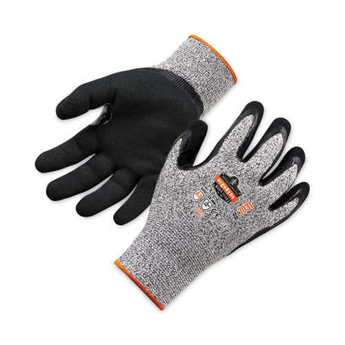 ergodyne® ProFlex 7031 ANSI A3 Nitrile-Coated CR Gloves, Gray, 2X-Large, Pair, Ships in 1-3 Business Days
