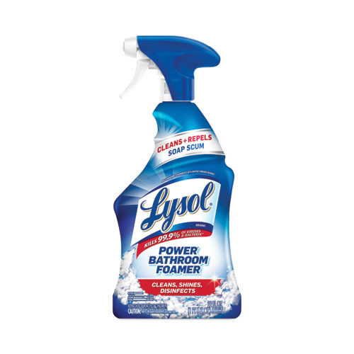 LYSOL® Brand Disinfectant Power Bathroom Foamer, Liquid, Atlantic Fresh, 22 oz Trigger Spray Bottle, 6/Carton