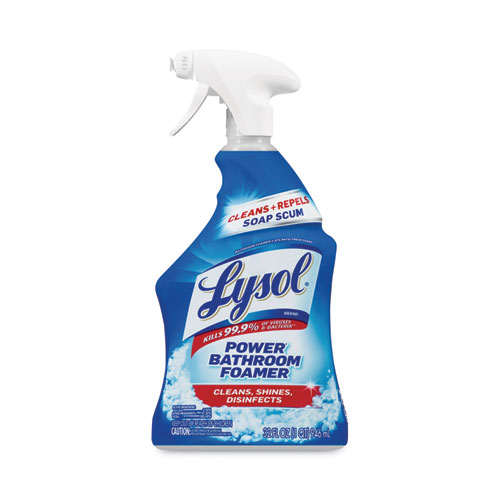 Lysol® Brand Disinfectant Power Bathroom Foamer, Liquid, Atlantic Fresh, 32 Oz Spray Bottle, 12/Carton