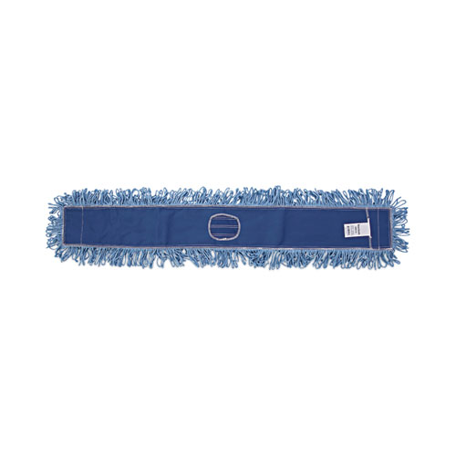Dust Mop Head, Cotton/Synthetic Blend, 48" x 5", Blue