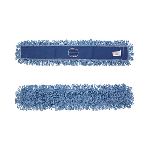 Dust Mop Head, Cotton/Synthetic Blend, 48" x 5", Blue