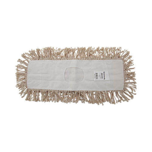 Industrial Dust Mop Head, Hygrade Cotton, 18w x 5d, White