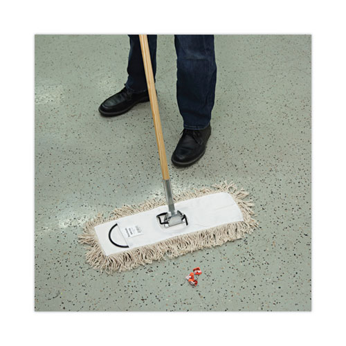 Image of Boardwalk® Industrial Dust Mop Head, Hygrade Cotton, 18W X 5D, White