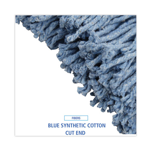 Image of Mop Head, Standard Head, Cotton/Synthetic Fiber, Cut-End, #16., Blue