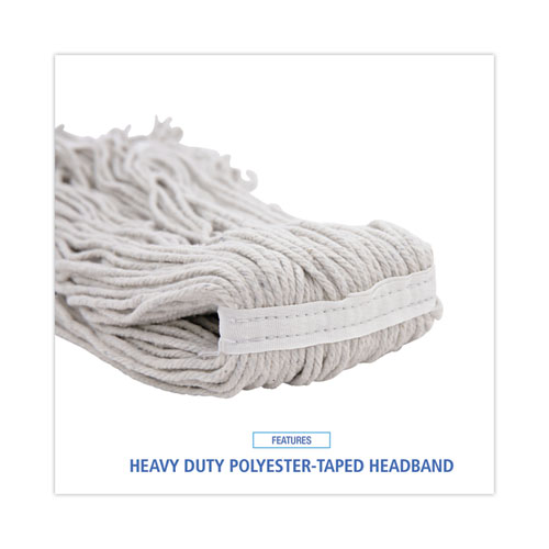 Mop Head, Loop Web/Tailband, Value Standard, Cotton, No. 32, White, 12/Carton