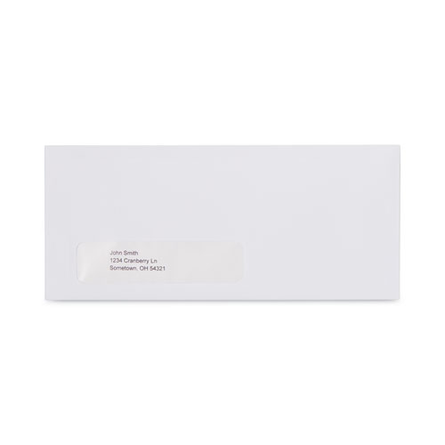 Image of Universal® Open-Side Business Envelope, 1 Window, #10, Commercial Flap, Gummed Closure, 4.13 X 9.5, White, 250/Box