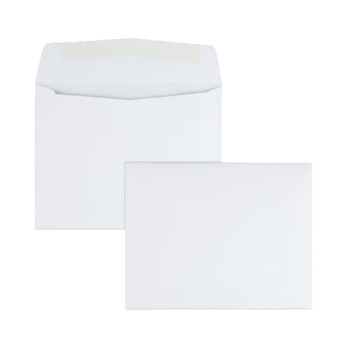 Universal® Open-End Business Envelope, #6 3/4, Square Flap, Gummed Closure, 3.06 x 6.6, White, 125/Box