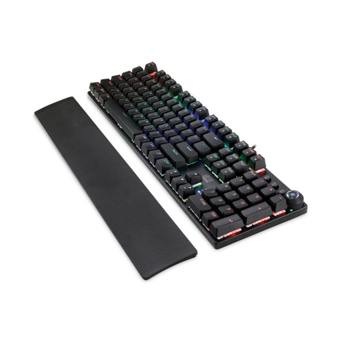 Image of Adesso Rgb Programmable Mechanical Gaming Keyboard With Detachable Magnetic Palmrest, 108 Keys, Black